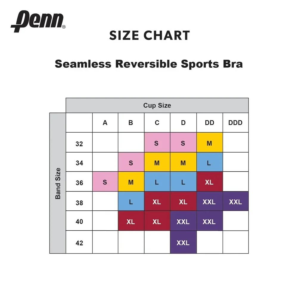 Penn Womens Seamless Reversible Sports Bra Green Size S Ribbed Striped NWT